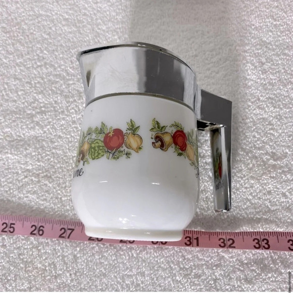 Vintage Spice Of Life Pot A Crème White  Milk Glass Flip Top Creamer - Picture 10 of 11